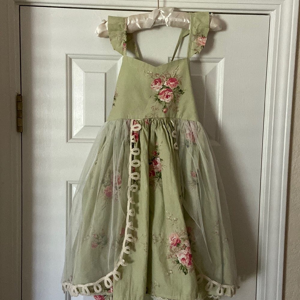 Dollcake Green Floral Kids Dress